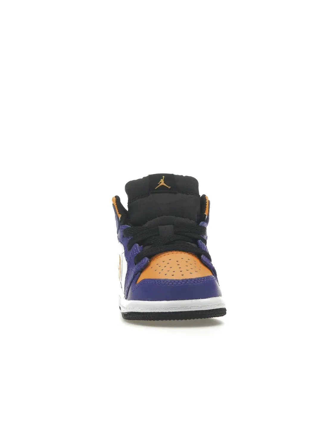 Детские кроссовки Lifestyle с принтом Jordan 1 Mid Lakers (2022) (TD) Jordan — изображение 2 из 4, темный/-белый-черный