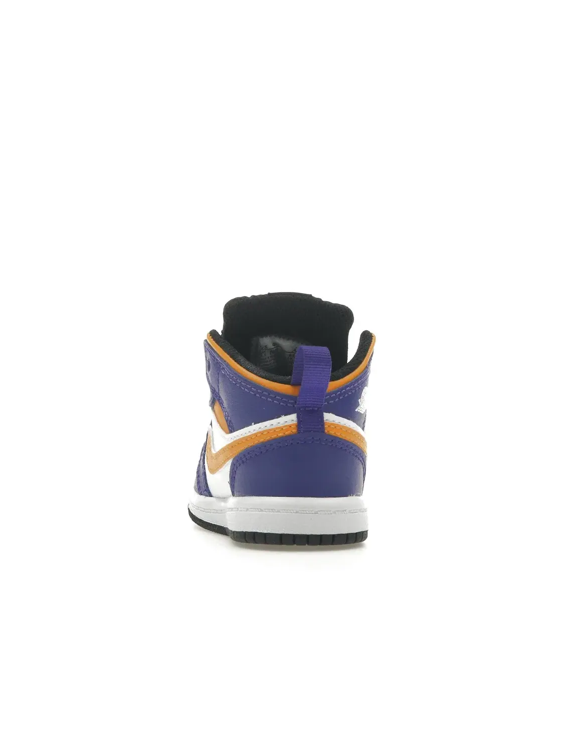 Детские кроссовки Lifestyle с принтом Jordan 1 Mid Lakers (2022) (TD) Jordan — изображение 4 из 4, темный/-белый-черный