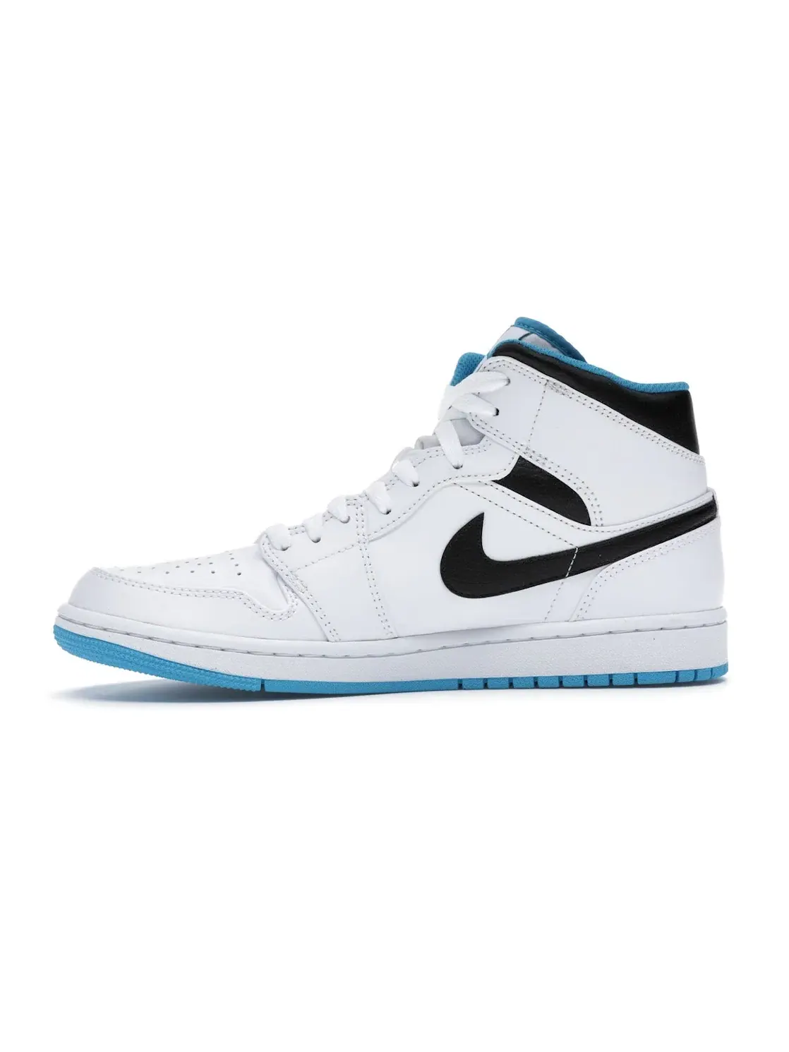 Мужские кроссовки с цветными акцентами Jordan 1 Mid Jordan — изображение 3 из 4, белый/синий-черный