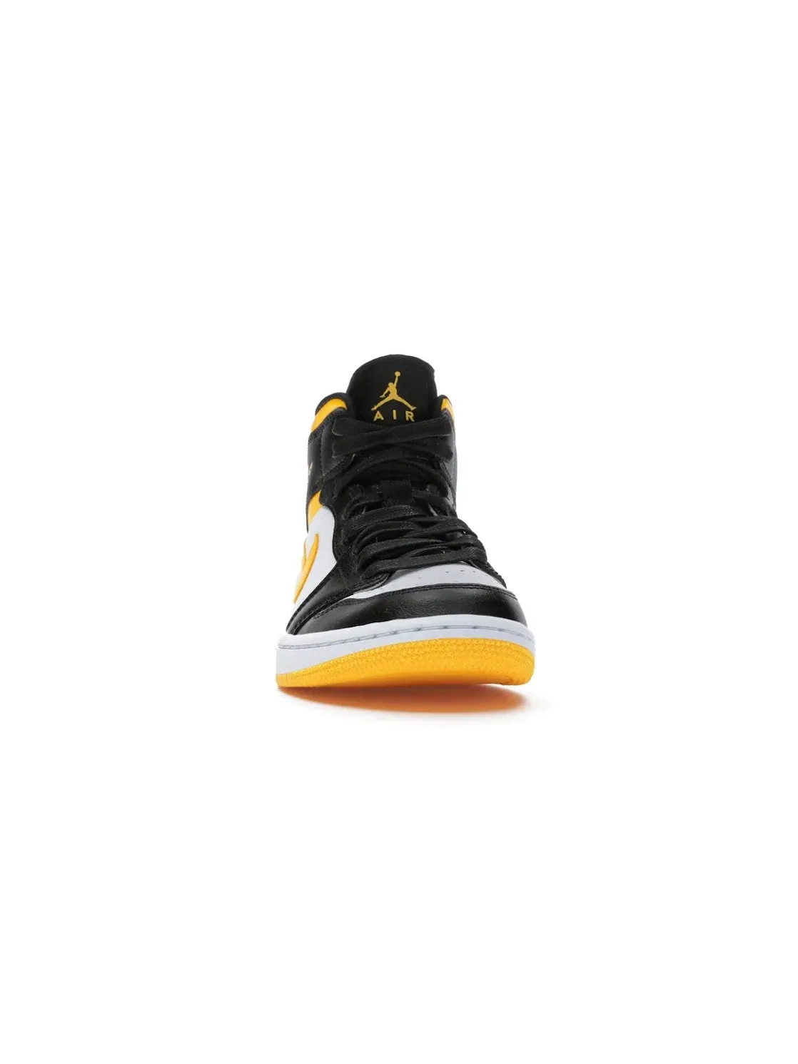 Женские кроссовки с контрастными вставками Jordan 1 Mid Jordan — изображение 2 из 4, белый/оранжевый-черный