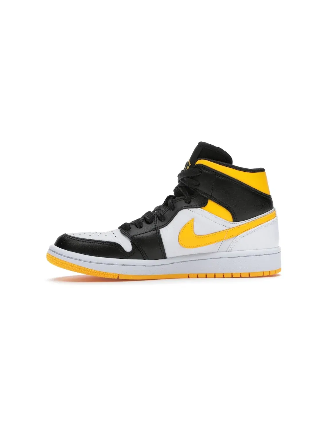 Женские кроссовки с контрастными вставками Jordan 1 Mid Jordan — изображение 3 из 4, белый/оранжевый-черный