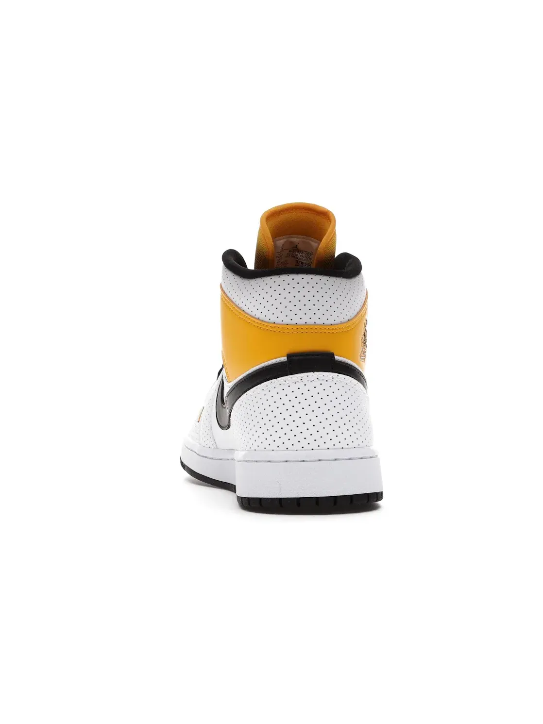 Женские кроссовки с перфорированной кожей Jordan 1 Mid Jordan — изображение 4 из 4, белый/белый-оранжевый