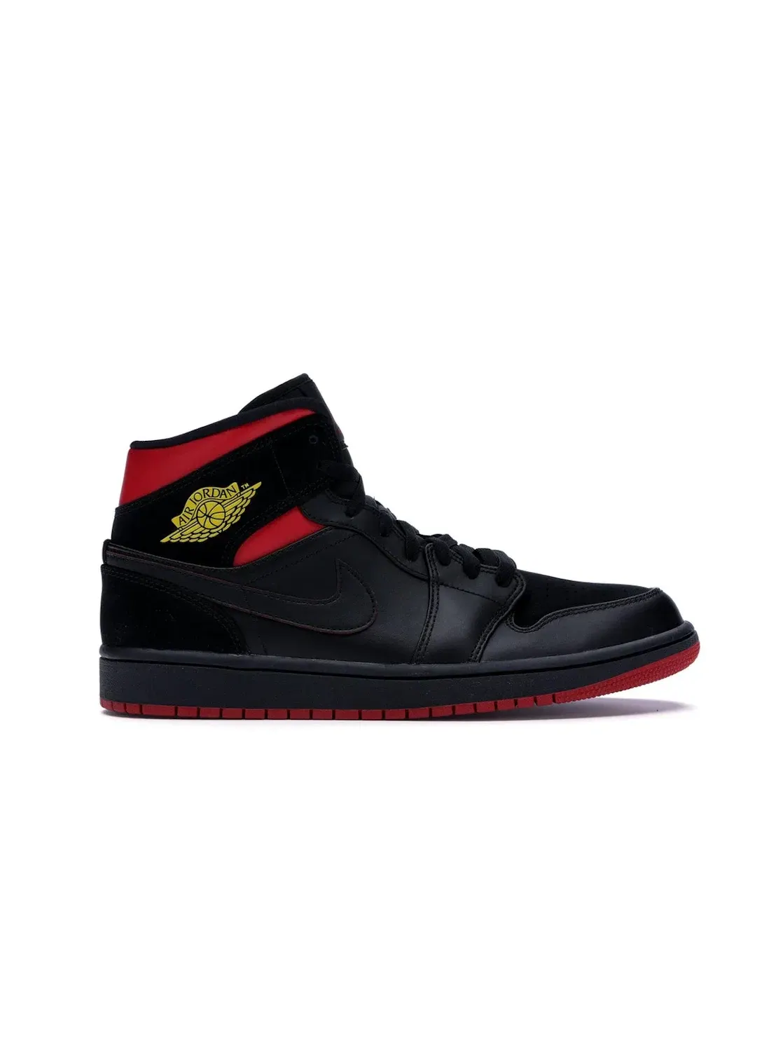 Мужские кроссовки с кожаным верхом Jordan 1 Mid Last Shot Jordan — изображение 1 из 4, черный/желтый-красный