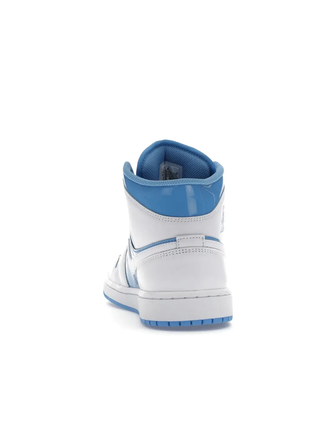 Мужские кроссовки с патентованной кожей Jordan 1 Mid Jordan — изображение 4 из 4, белый/синий