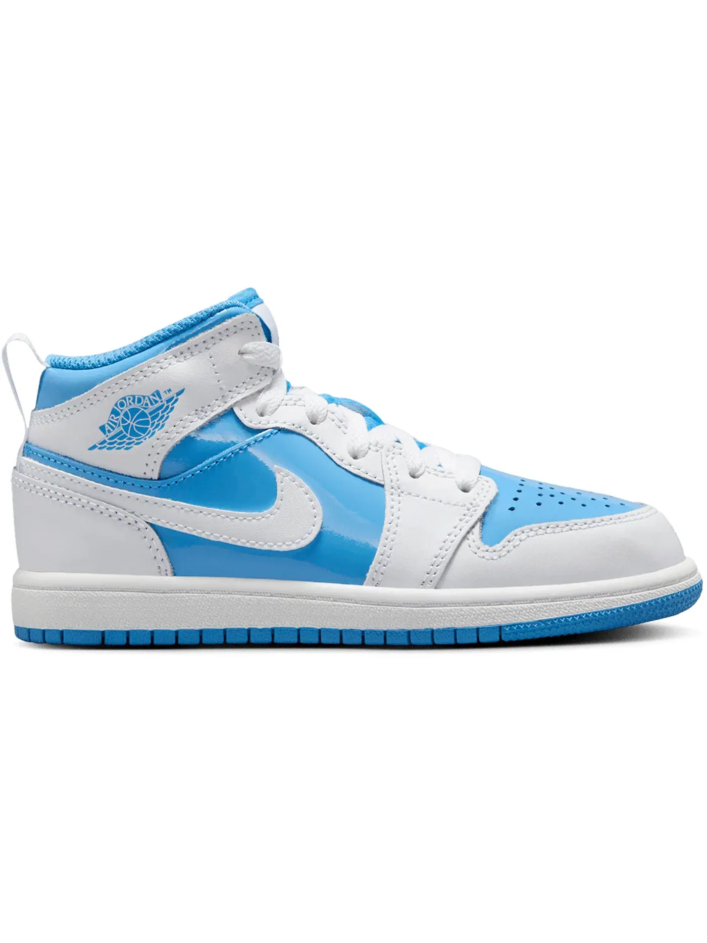 Детские кроссовки с высоким берцем Jordan 1 Mid Jordan — изображение 1 из 1, белый/синий