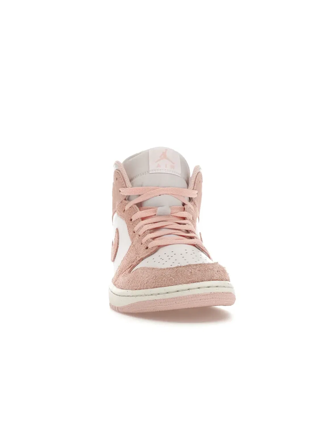 Мужские кроссовки с текстурированной замшей Jordan 1 Mid SE Legend Pink — изображение 2 из 4, белый//розовый