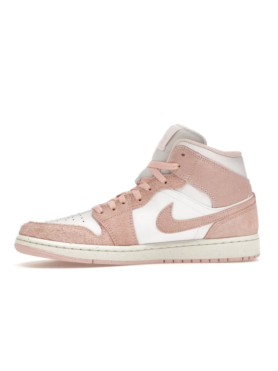 Мужские кроссовки с текстурированной замшей Jordan 1 Mid SE Legend Pink — изображение 3 из 4, белый//розовый