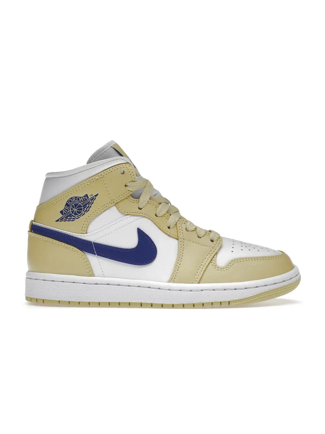 Женские кроссовки с лимонным принтом Jordan 1 Mid Jordan — изображение 1 из 4, белый