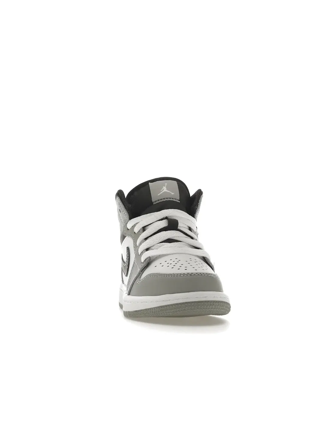 Детские кроссовки Lifestyle с принтом Jordan 1 Mid Jordan — изображение 2 из 4, светлый серый//белый