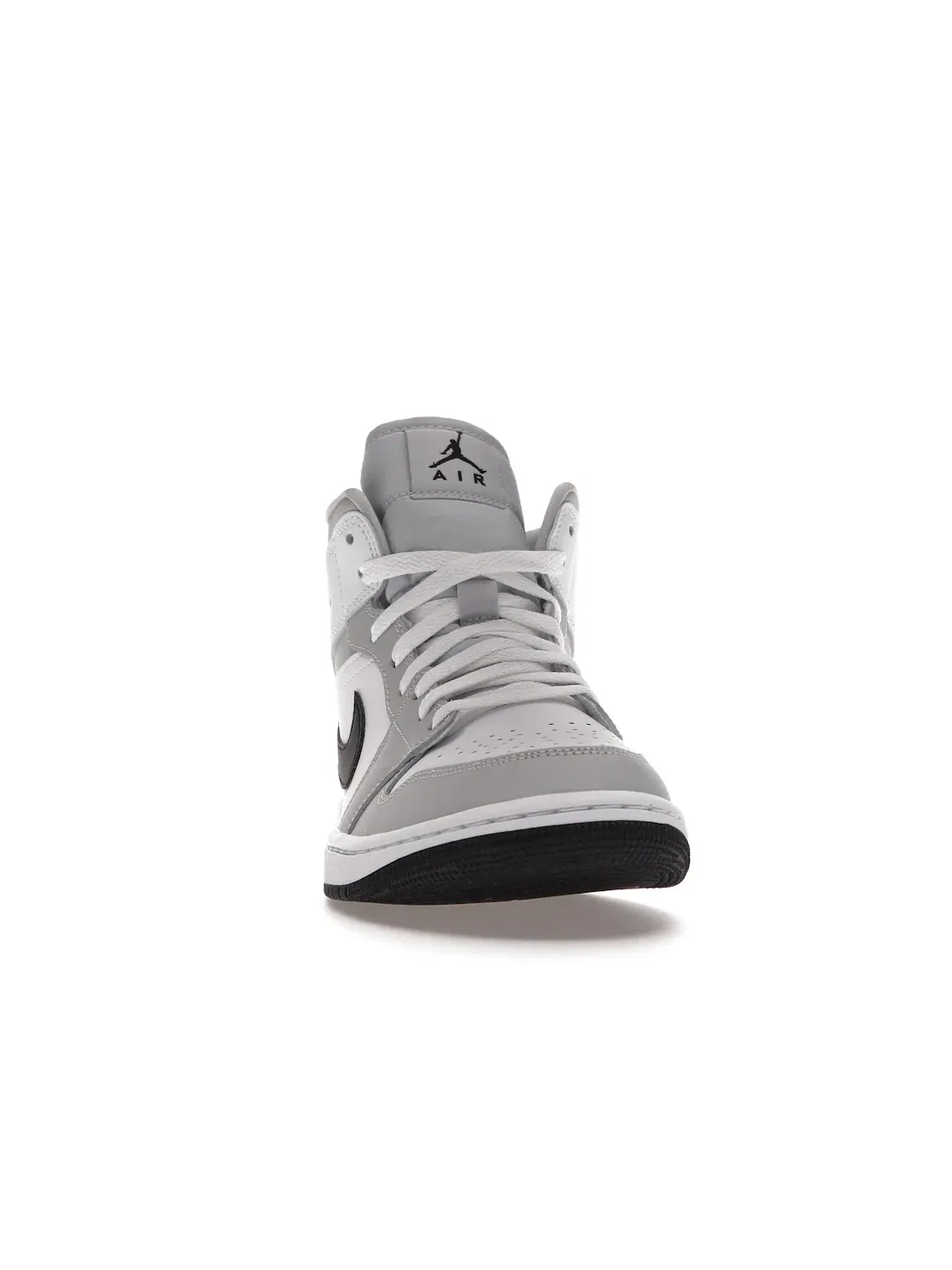 Женские кроссовки с белым кожаным верхом Jordan 1 Mid — изображение 2 из 4, белый/светлый серый