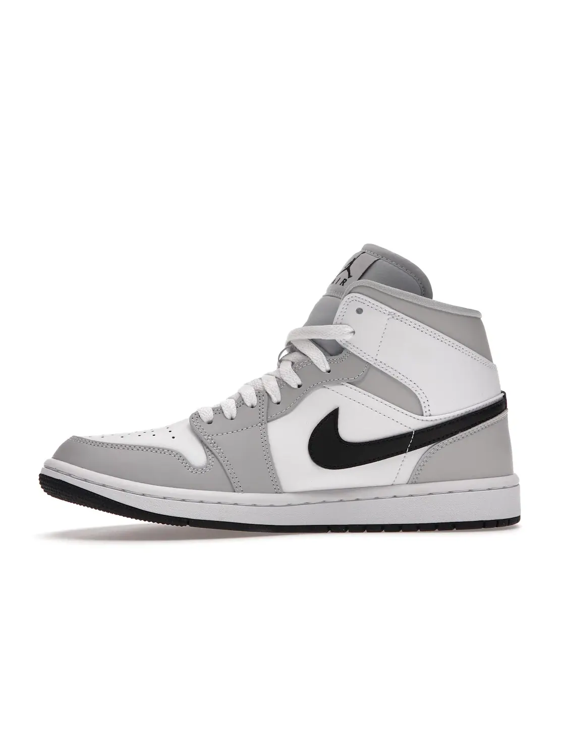 Женские кроссовки с белым кожаным верхом Jordan 1 Mid — изображение 3 из 4, белый/светлый серый