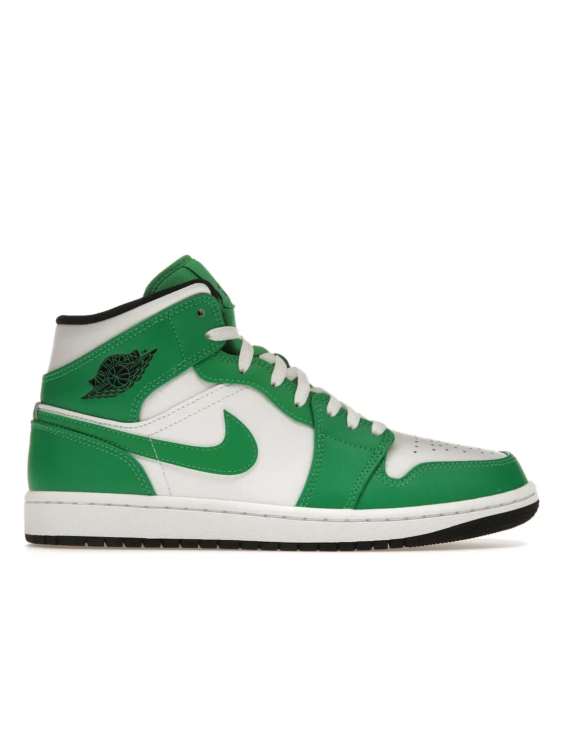 Мужские кроссовки с принтом Jordan 1 Mid Jordan — изображение 1 из 4, зеленый/черный/белый