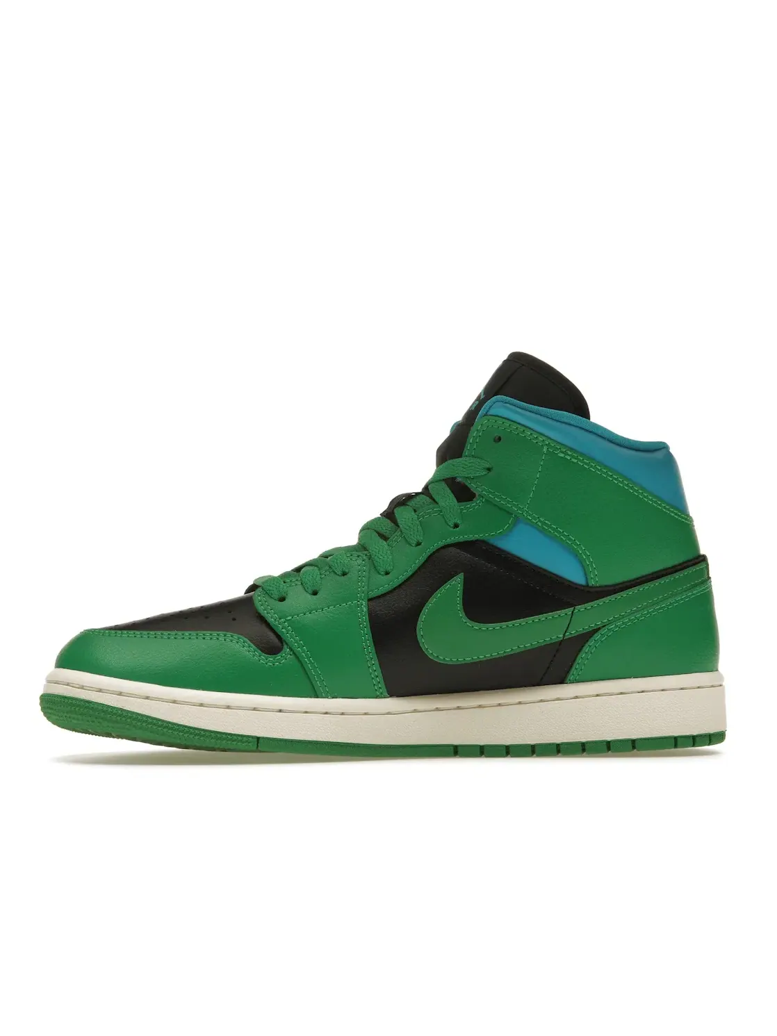Женские кроссовки Lifestyle с цветовой блокировкой Jordan 1 Mid — изображение 3 из 4, зеленый/черный