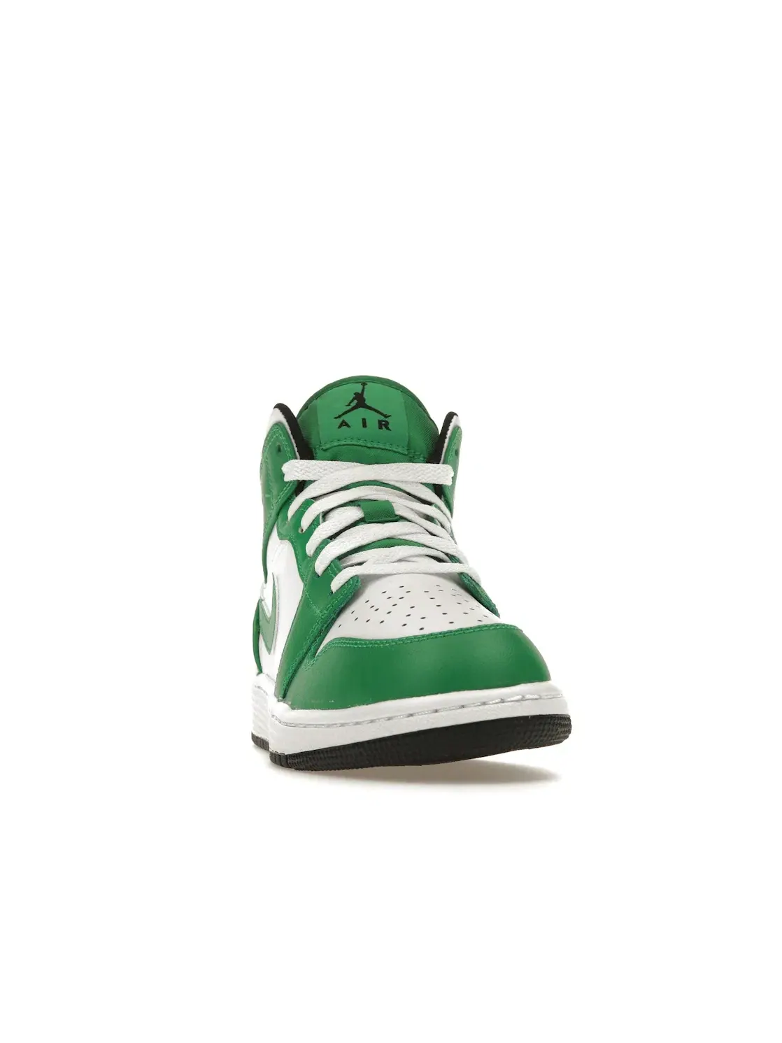 Детские кроссовки с перфорированным носком Jordan 1 Mid Lucky Green Jordan — изображение 2 из 4, зеленый/черный/белый