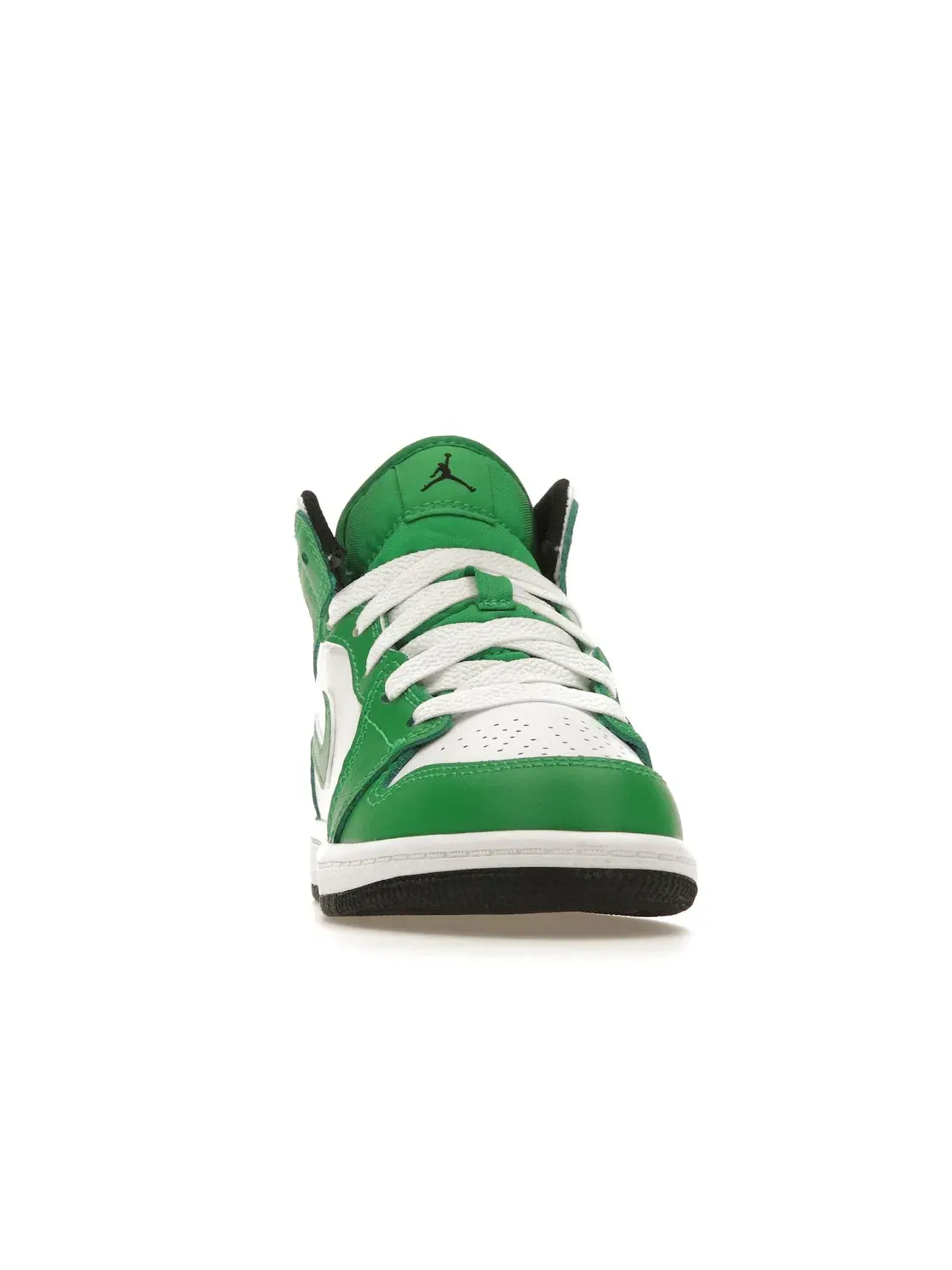 Детские кроссовки с контрастными накладками Jordan 1 Mid — изображение 2 из 4, зеленый/черный/белый