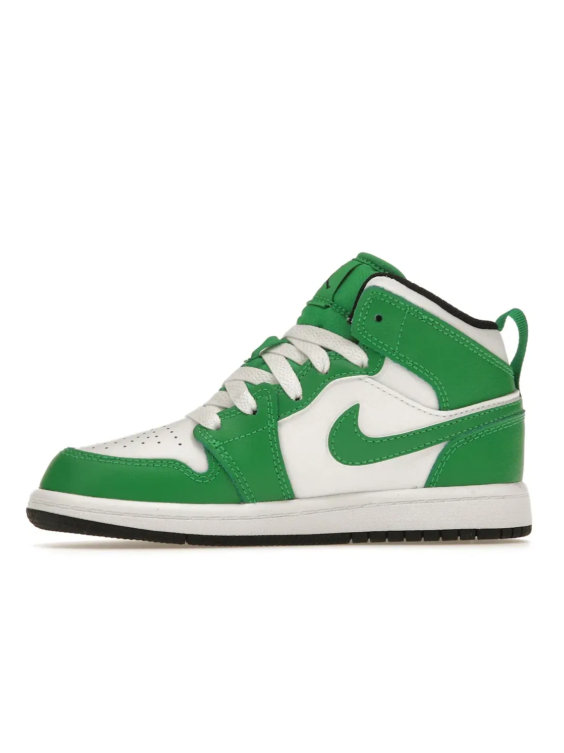 Детские кроссовки с контрастными накладками Jordan 1 Mid — изображение 3 из 4, зеленый/черный/белый