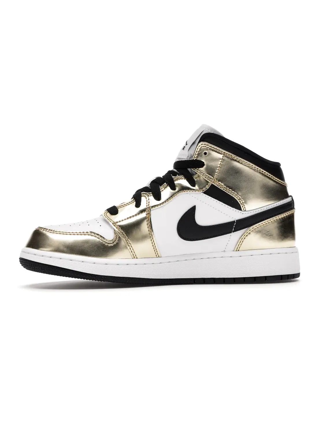 Детские кроссовки для мальчиков с металлическим золотом Jordan 1 Mid Jordan — изображение 3 из 4