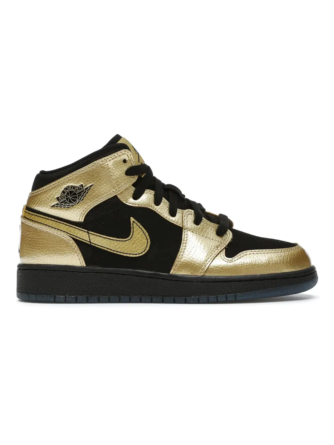 Детские кроссовки с высоким верхом Jordan 1 Mid Metallic Gold Coin Black Jordan — изображение 1 из 4