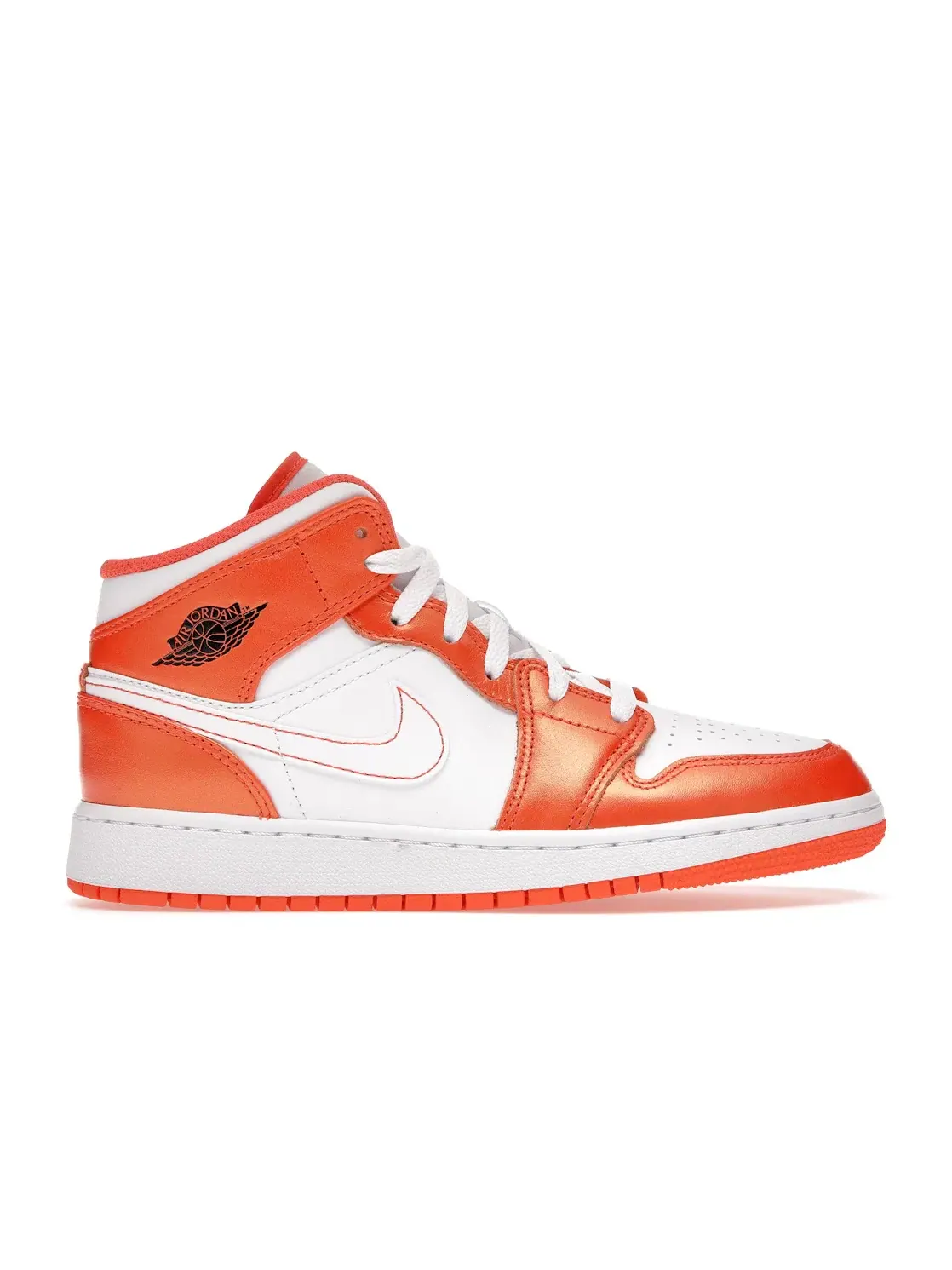 Детские кроссовки Lifestyle с принтом Jordan 1 Mid Jordan — изображение 1 из 4, оранжевый/черный-белый