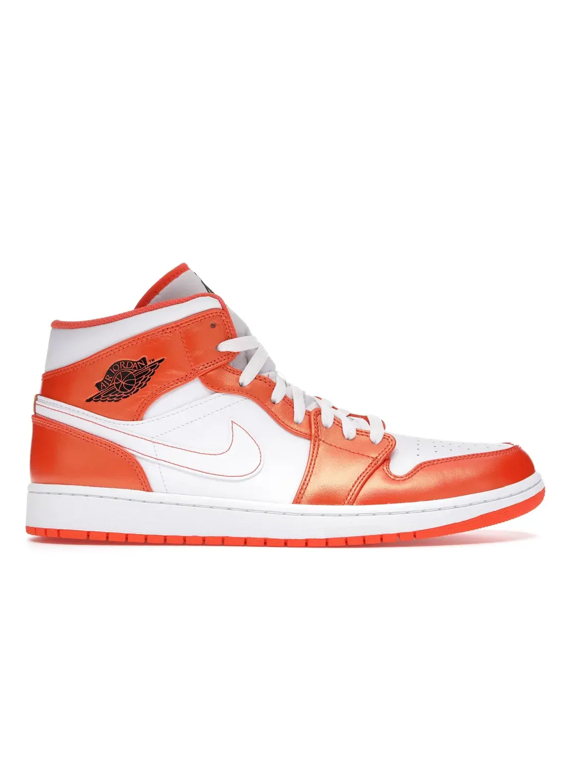 Мужские кроссовки lifestyle с перфорированным носком Jordan 1 Mid Jordan — изображение 1 из 4, оранжевый/черный-белый
