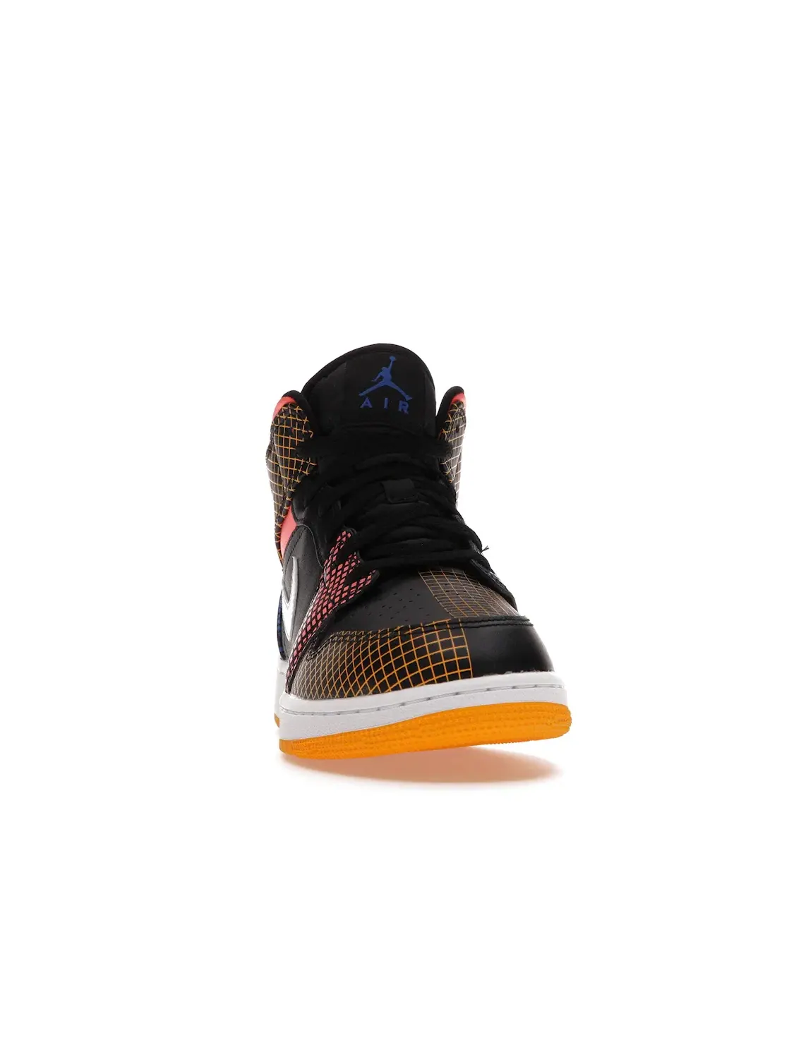 Детские кроссовки с многоцветным сетчатым принтом Jordan 1 Mid — изображение 2 из 4, черный//зеленый/белый