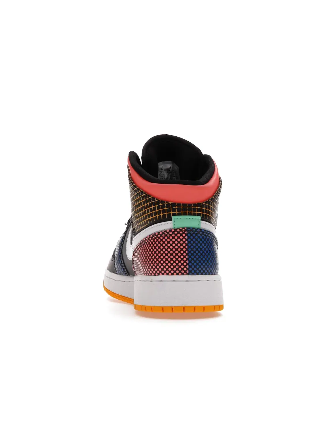 Детские кроссовки с многоцветным сетчатым принтом Jordan 1 Mid — изображение 4 из 4, черный//зеленый/белый