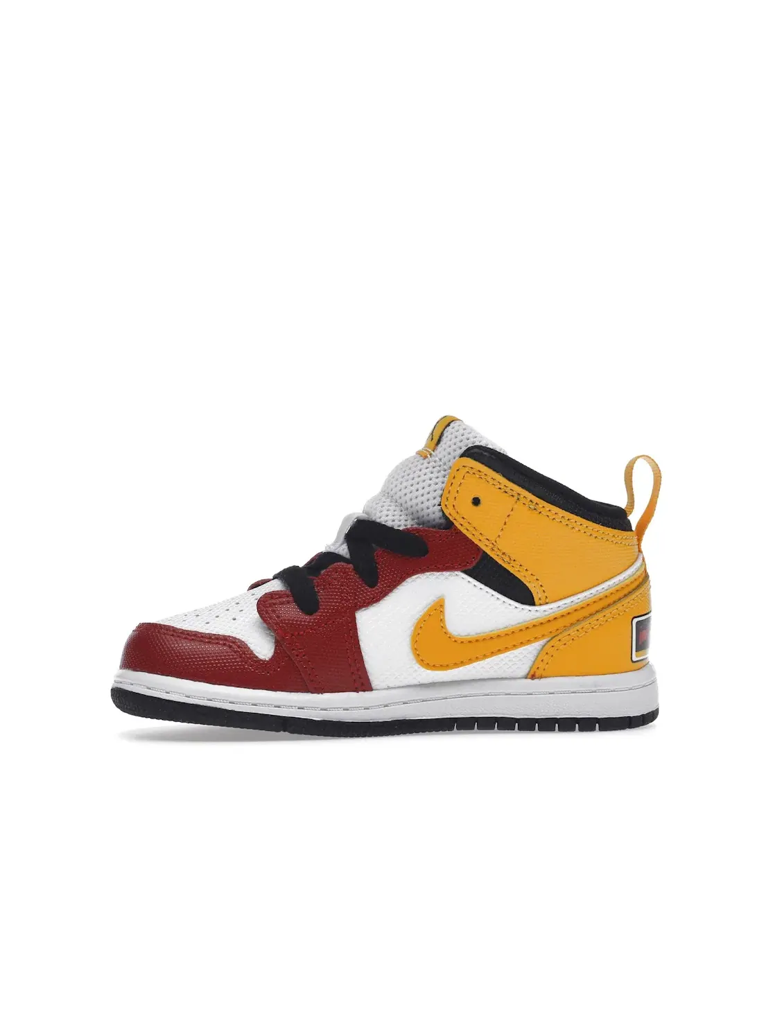 Детские кроссовки Lifestyle Jordan 1 Mid Jordan — изображение 3 из 4, белый/красный/золотистый
