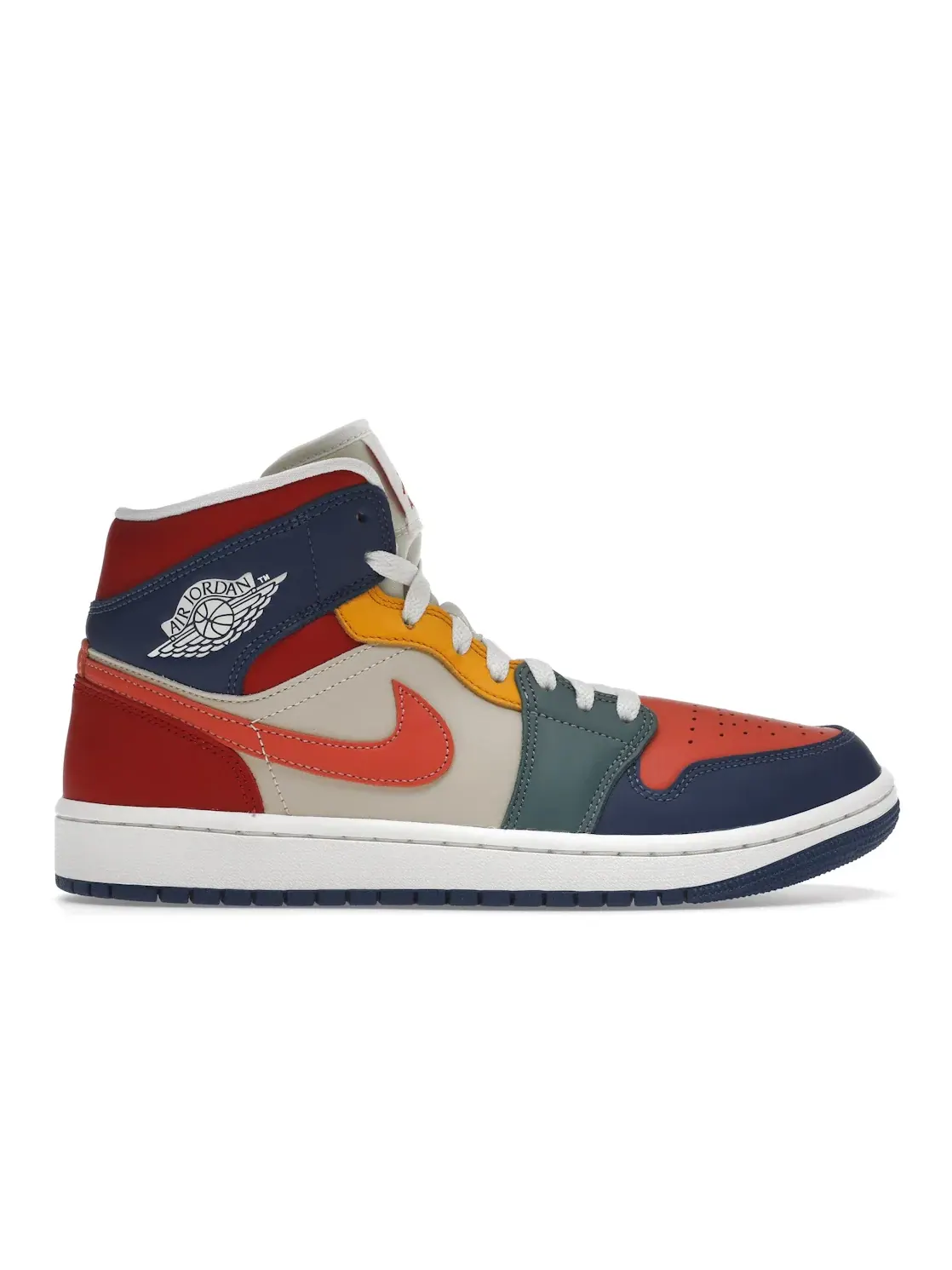 Женские кроссовки с принтом Jordan 1 Mid SE Jordan — изображение 1 из 4, синий красный