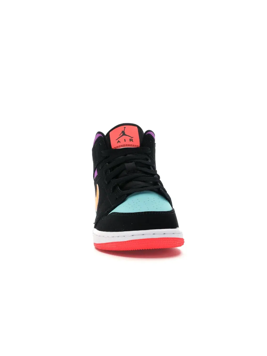 Детские кроссовки с многоцветным трикотажем Jordan 1 Mid — изображение 2 из 4, черный/мульти