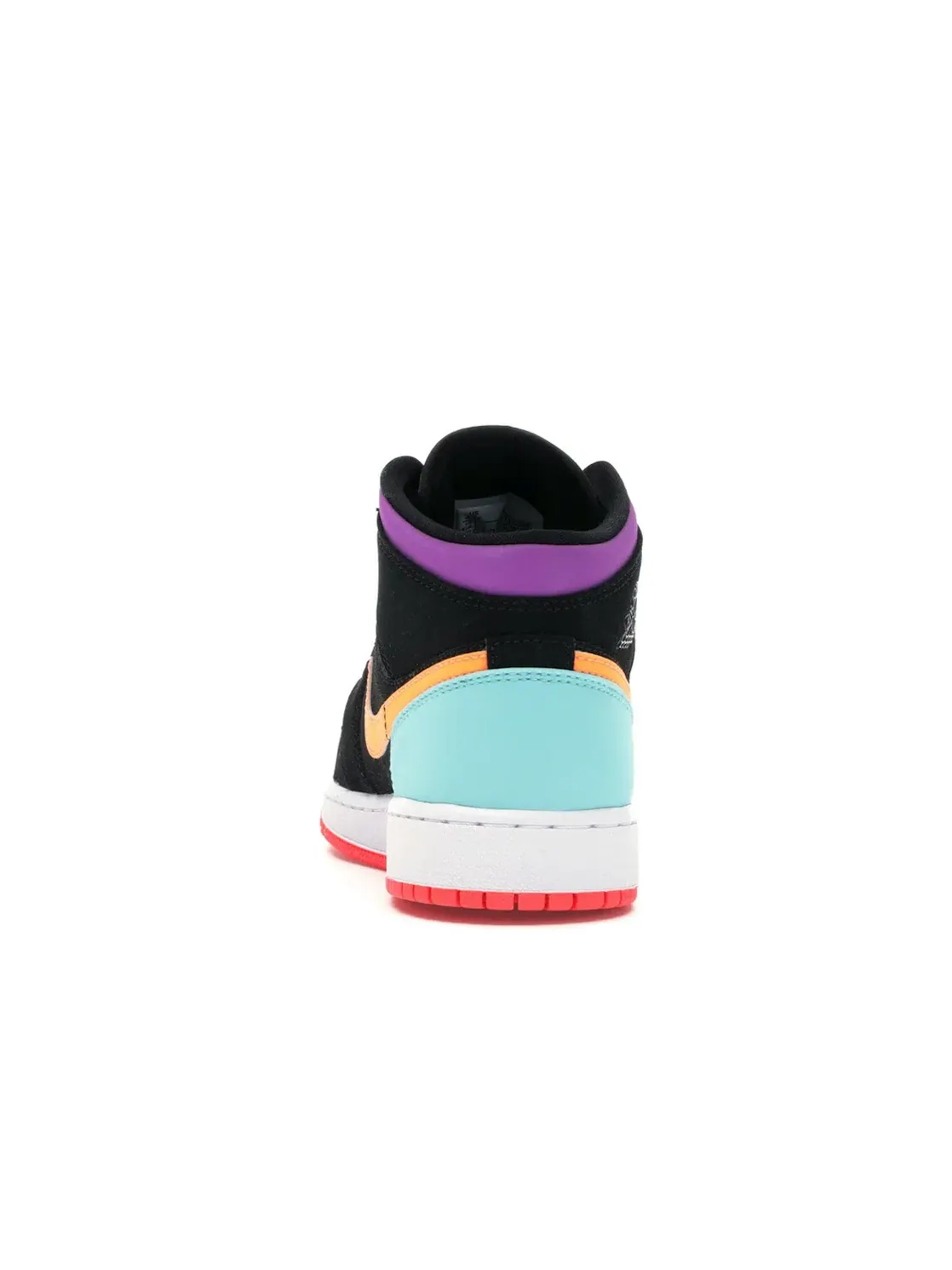 Детские кроссовки с многоцветным трикотажем Jordan 1 Mid — изображение 4 из 4, черный/мульти