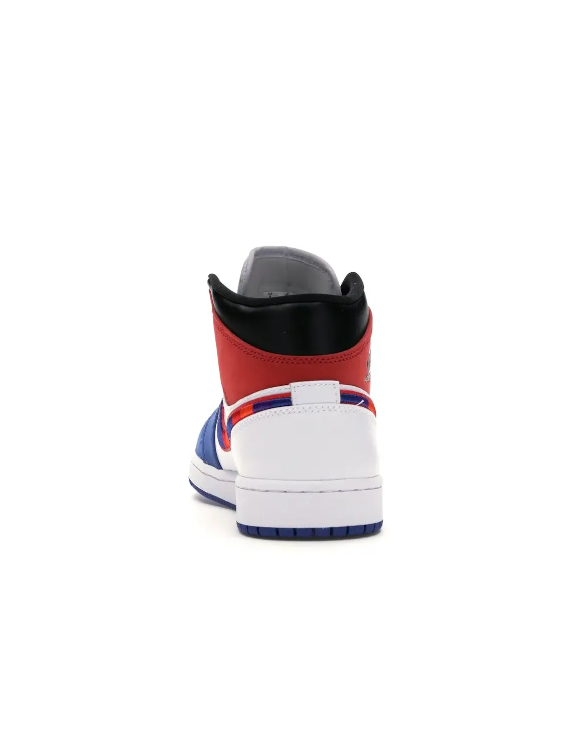 Мужские кроссовки с принтом Jordan 1 Mid Multi-Color Swoosh Jordan — изображение 4 из 4, белый/-красный-черный