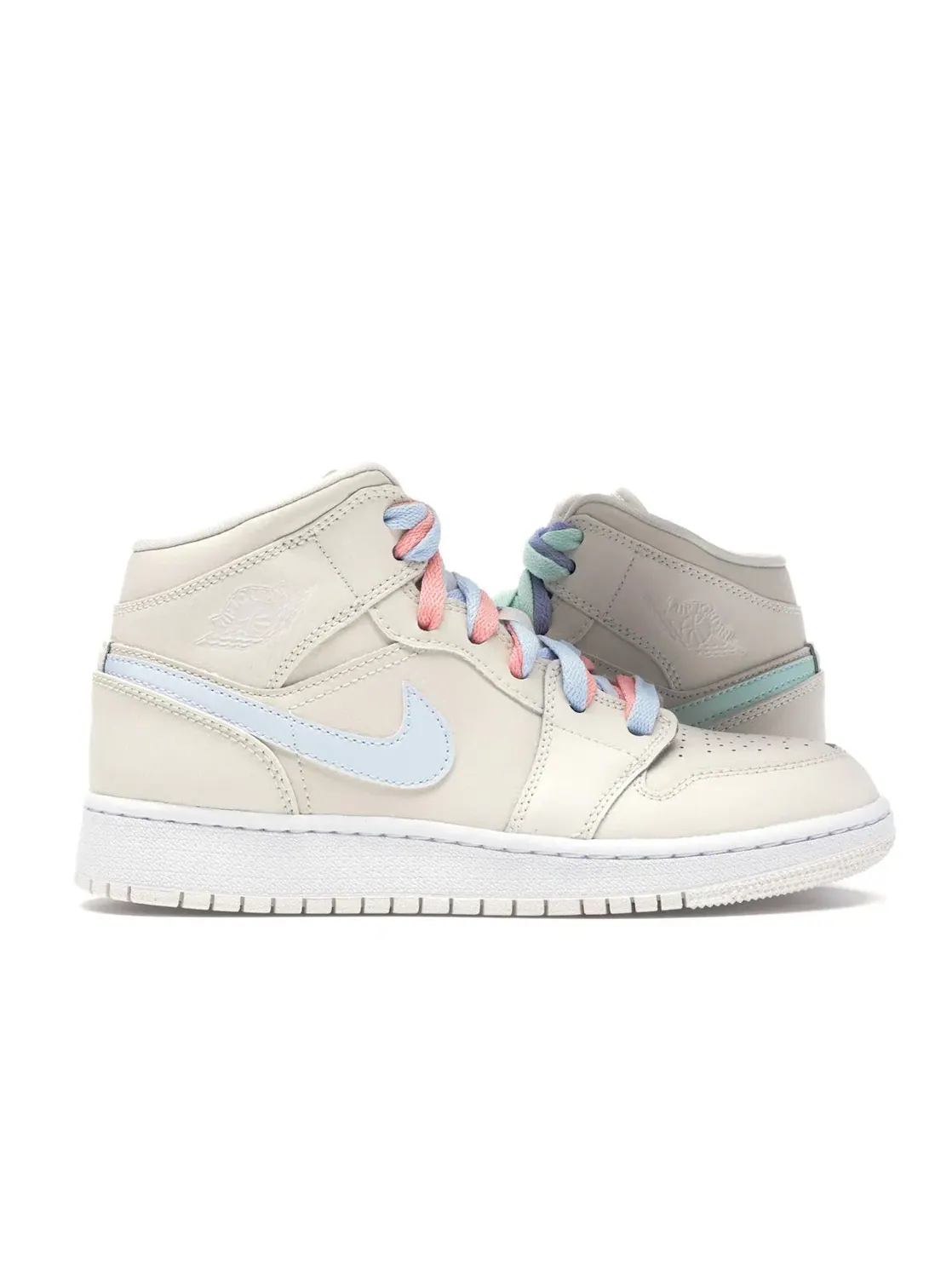 Детские кроссовки с цветными вставками Jordan 1 Mid Jordan — изображение 1 из 4, фиолетовый-синий