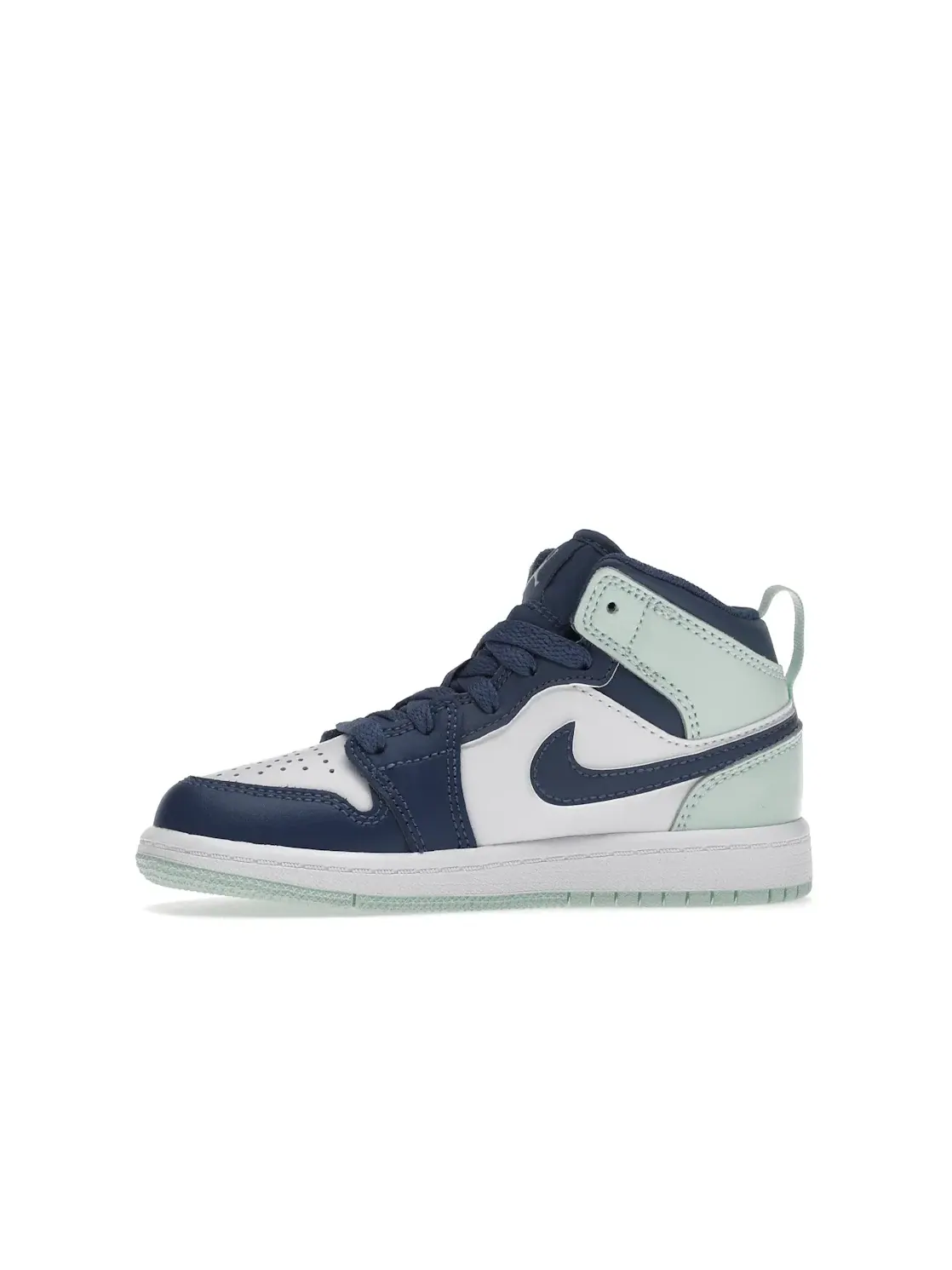 Детские кроссовки с кожаным верхом Jordan 1 Mid Jordan — изображение 3 из 4, темно-синий/белый