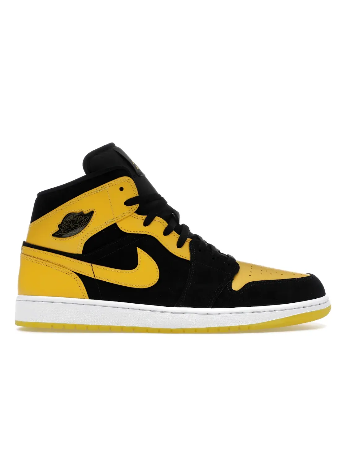 Мужские кроссовки кожаные Jordan 1 Mid — изображение 1 из 4, черный/-белый
