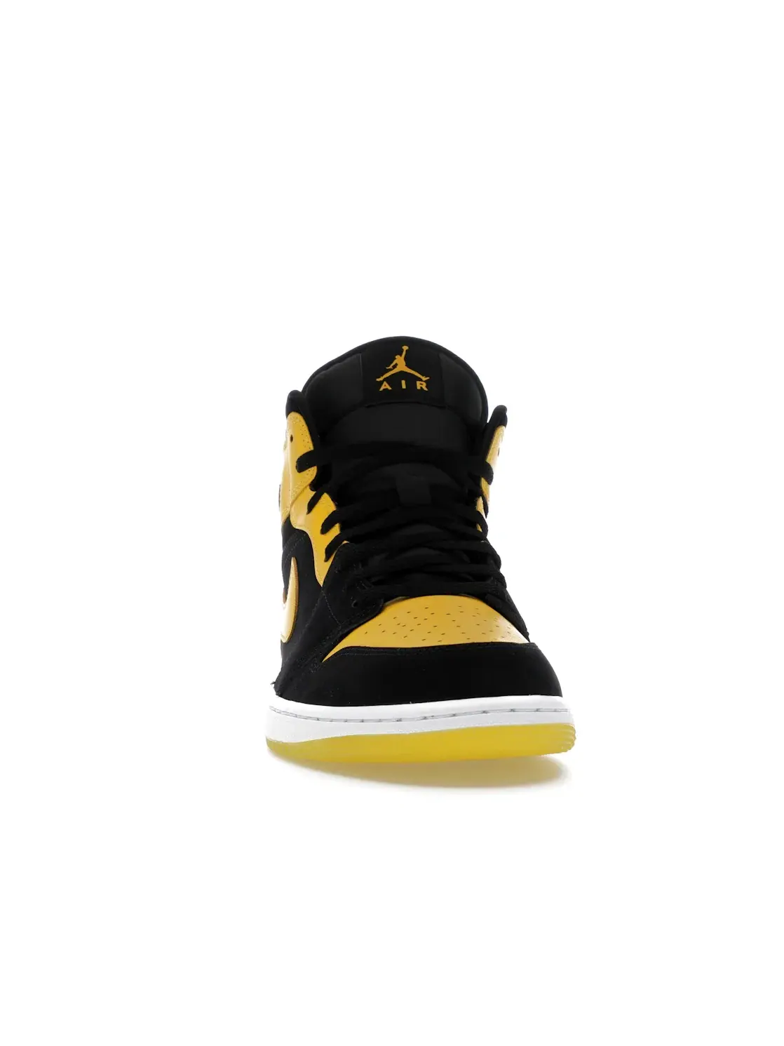 Мужские кроссовки кожаные Jordan 1 Mid — изображение 2 из 4, черный/-белый