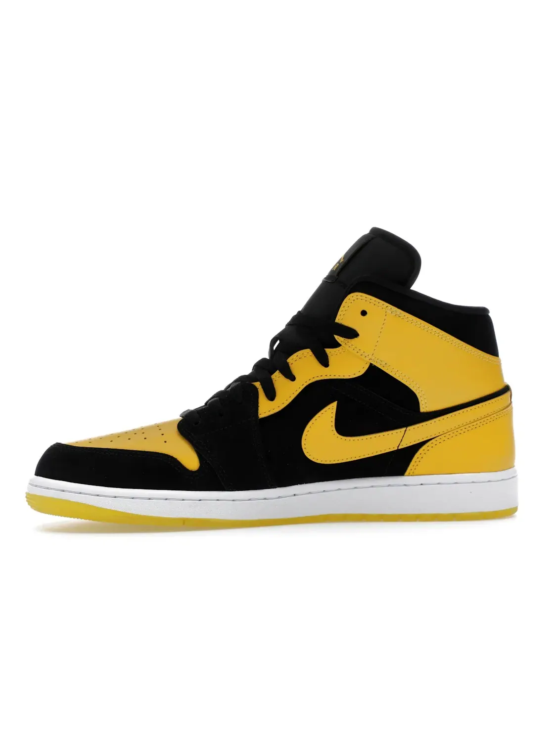 Мужские кроссовки кожаные Jordan 1 Mid — изображение 3 из 4, черный/-белый