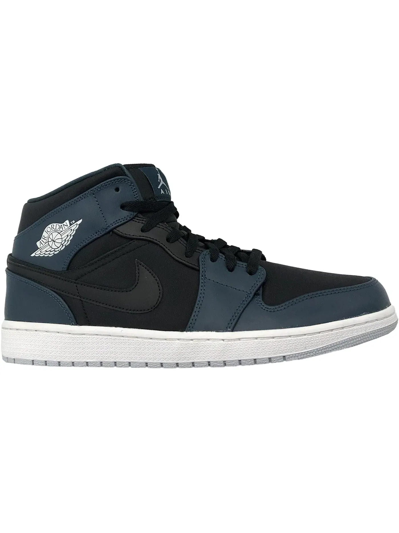 Мужские кроссовки повседневные Jordan 1 Mid Jordan — изображение 1 из 1, черный/платиновый