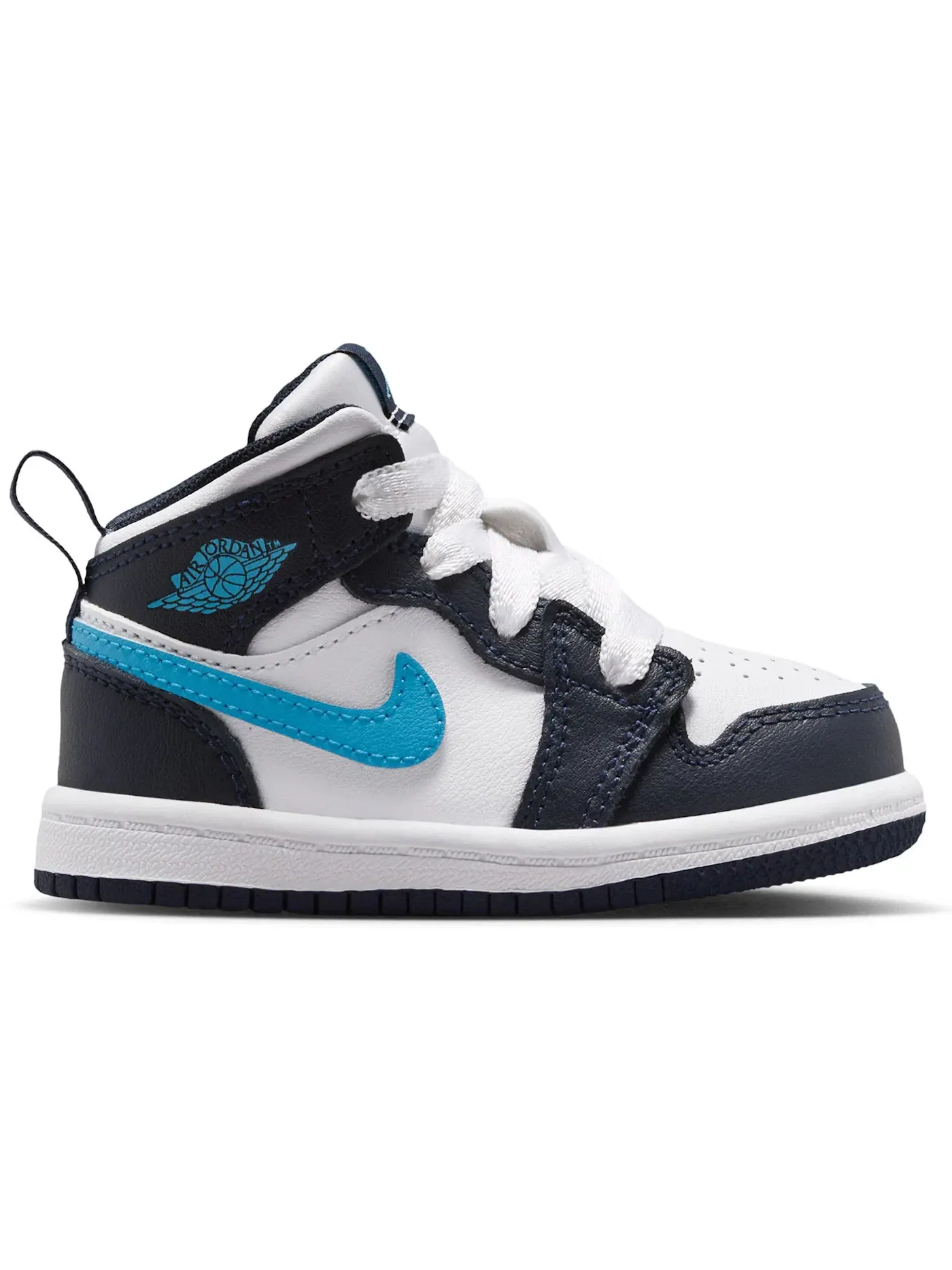 Детские кроссовки Lifestyle Jordan 1 Mid Jordan — изображение 1 из 1, белый/темный синий