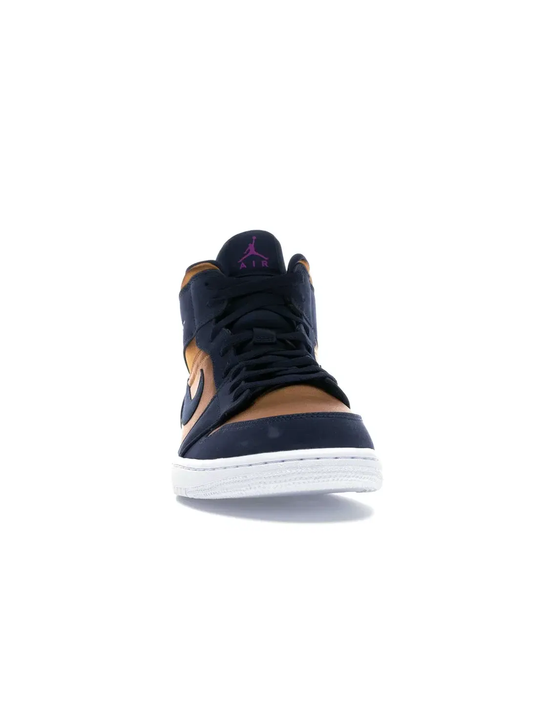 Мужские кроссовки с контрастными деталями Jordan 1 Mid Jordan — изображение 2 из 4, фиолетовый--белый