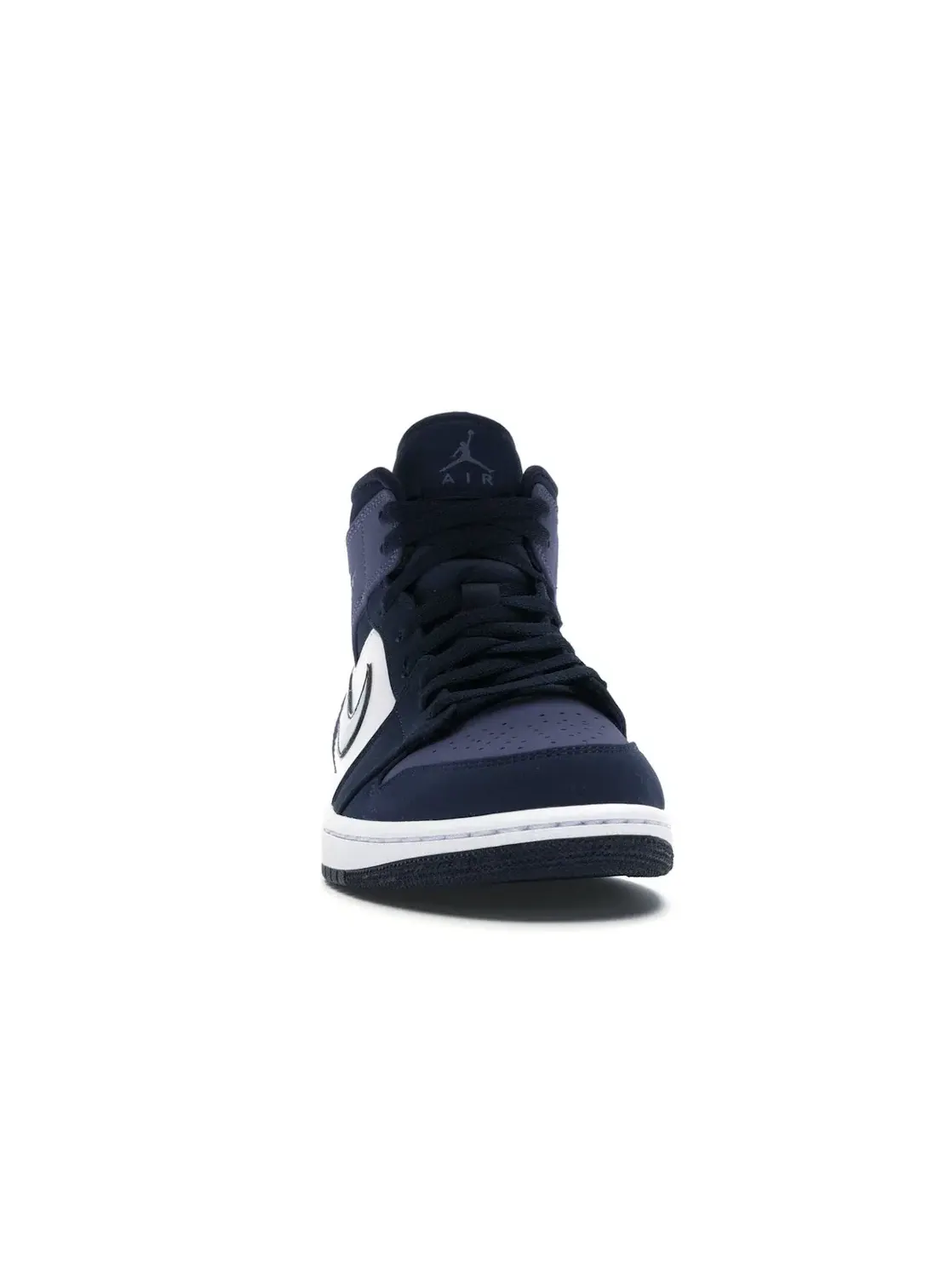 Мужские кроссовки с высоким верхом Jordan 1 Mid Obsidian Sanded Purple Jordan — изображение 2 из 4, фиолетовый-белый
