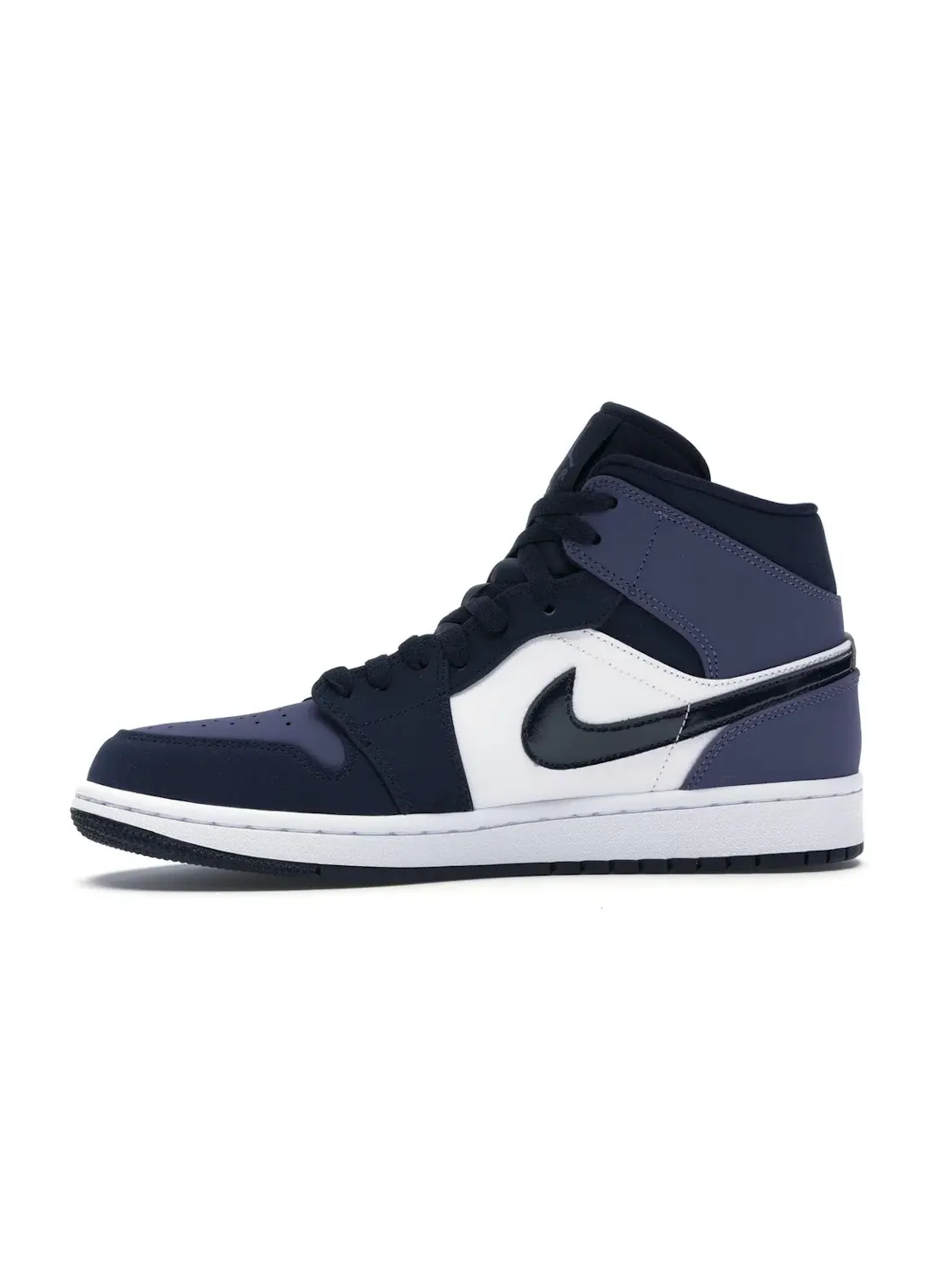 Мужские кроссовки с высоким верхом Jordan 1 Mid Obsidian Sanded Purple Jordan — изображение 3 из 4, фиолетовый-белый