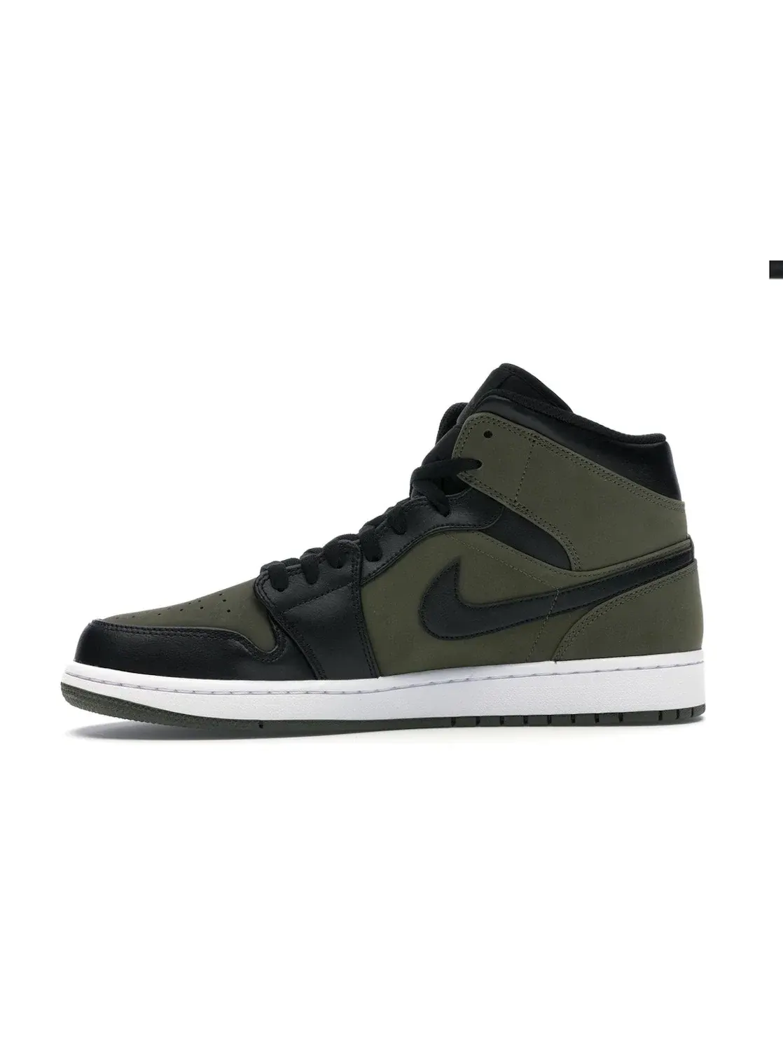 Мужские кроссовки с верхом из холста Jordan 1 Mid Jordan — изображение 3 из 4, оливковый/черный-белый