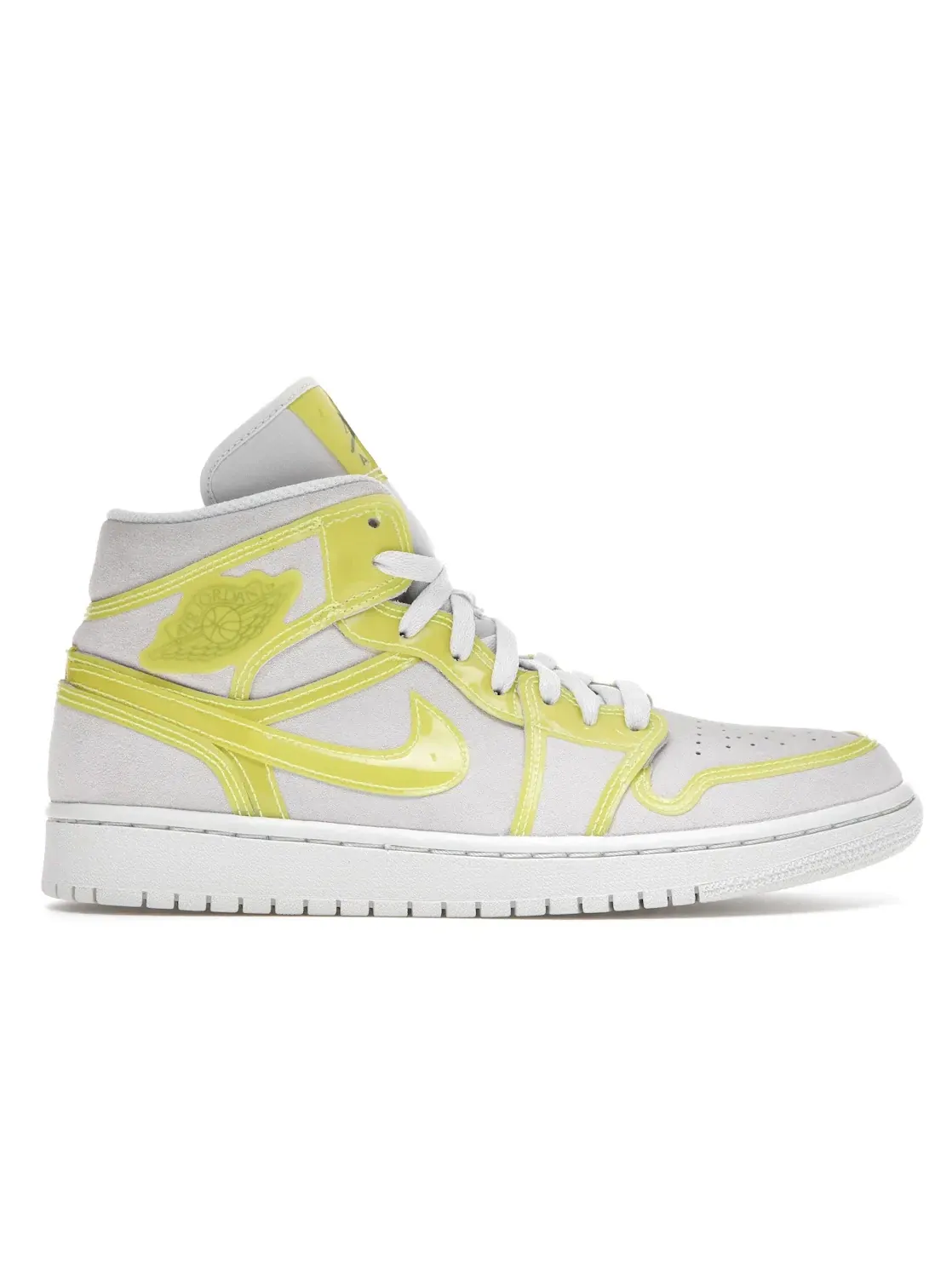 Женские кроссовки с цветочным принтом Jordan 1 Mid — изображение 1 из 4, белый/желтый-белый