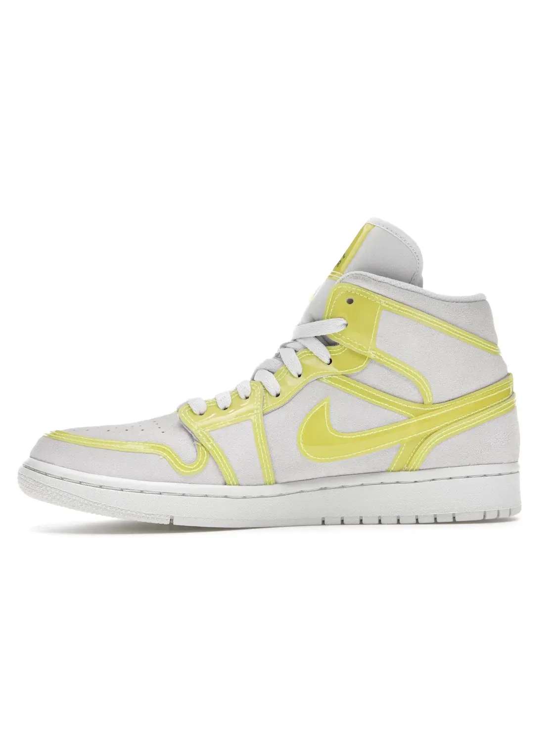 Женские кроссовки с цветочным принтом Jordan 1 Mid — изображение 3 из 4, белый/желтый-белый