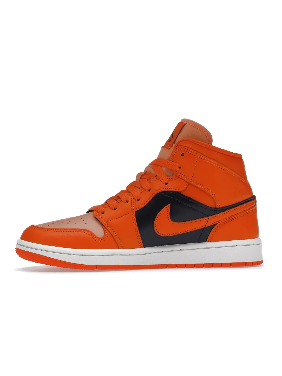 Женские кроссовки кожаные Jordan 1 Mid SE Jordan — изображение 3 из 4, оранжевый/черный