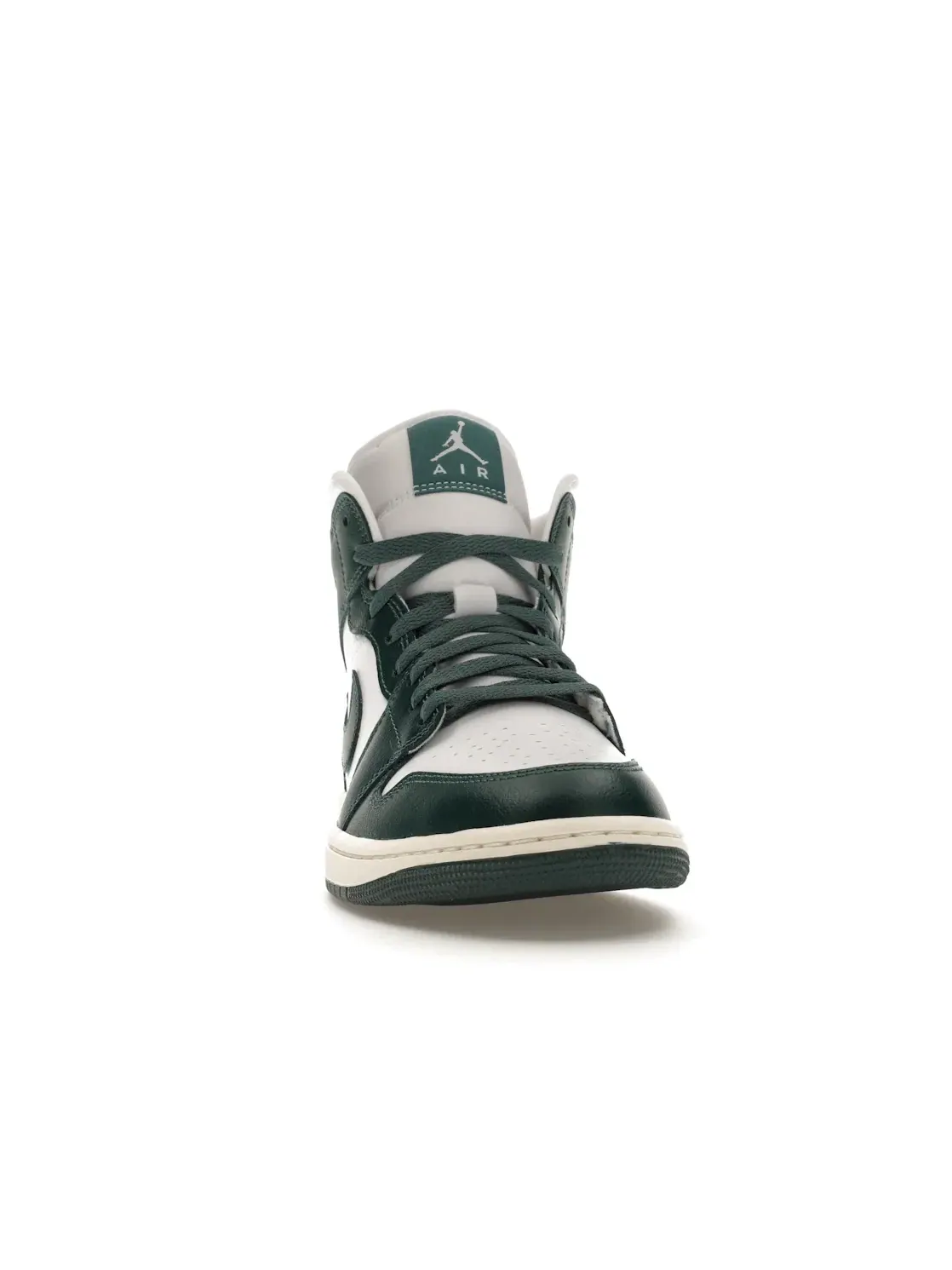 Женские кроссовки Lifestyle с длинным шнурком Jordan 1 Mid Jordan — изображение 2 из 4, белый//зеленый