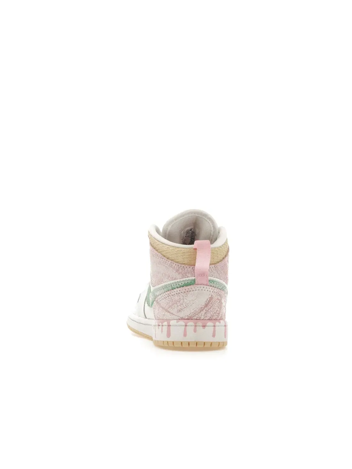 Детские кроссовки для мальчиков с принтом Jordan 1 Mid Paint Drip (PS) Jordan — изображение 4 из 4, белый/зеленый