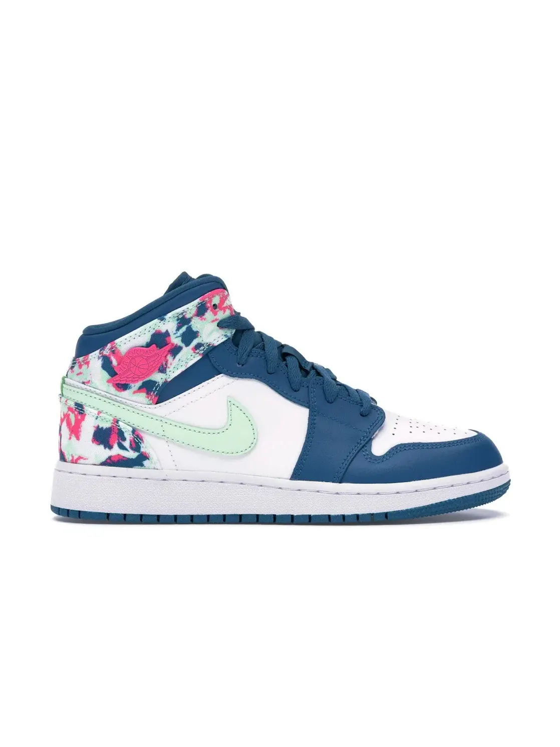 Детские кроссовки для мальчиков с принтом Jordan 1 Mid Jordan — изображение 1 из 4, зеленый/-белый