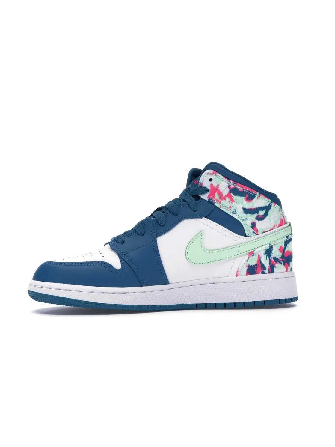 Детские кроссовки для мальчиков с принтом Jordan 1 Mid Jordan — изображение 3 из 4, зеленый/-белый