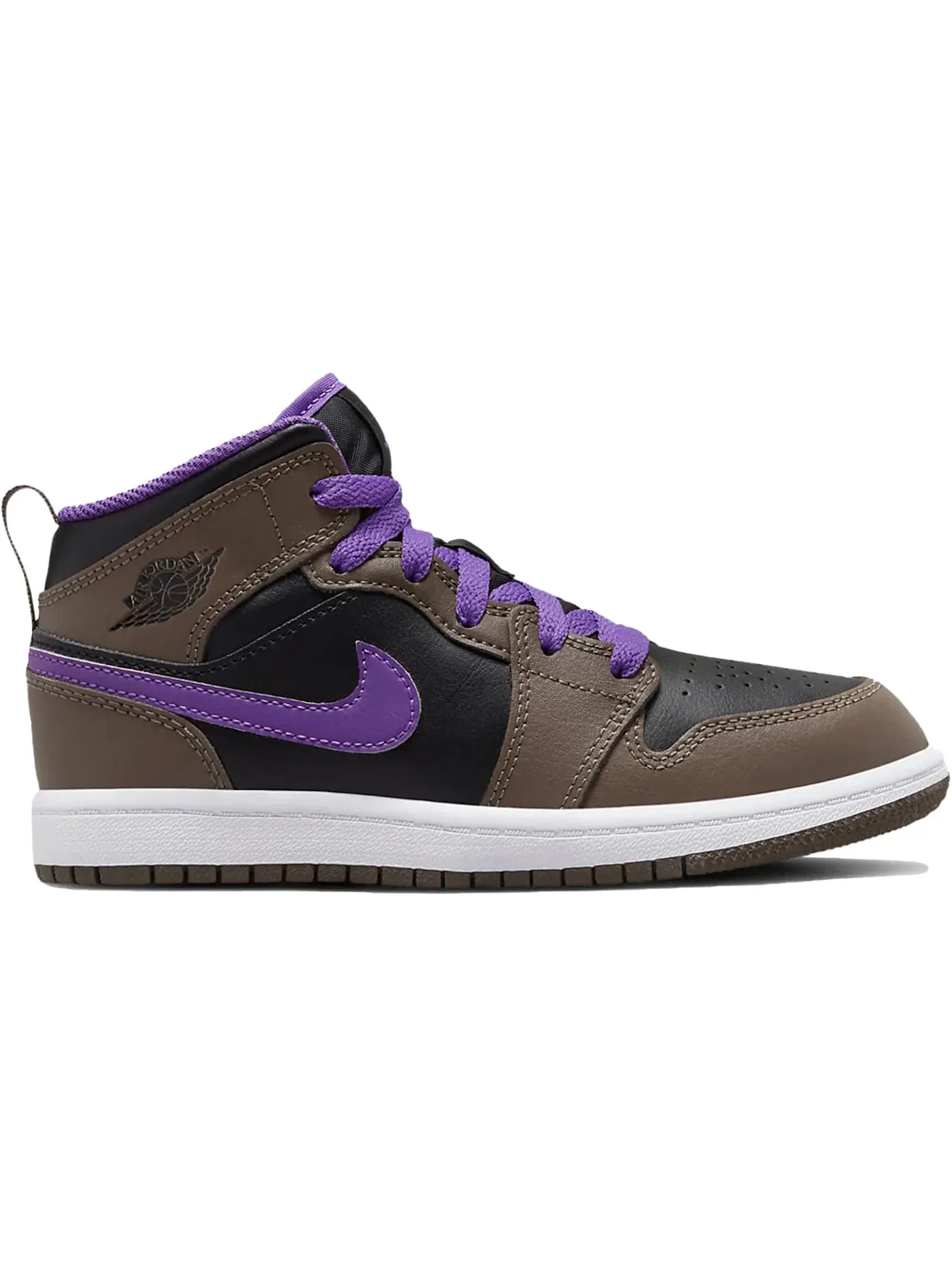Детские кроссовки для мальчиков с высоким берцем Jordan 1 Mid Jordan — изображение 1 из 1, белый